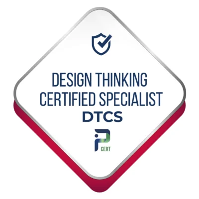 pensamiento de diseño insignia de certificación