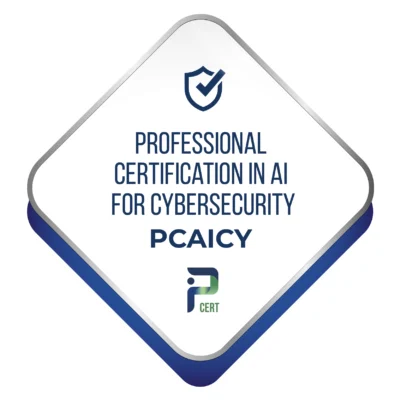 Insignia de certificación en ciberseguridad de IA